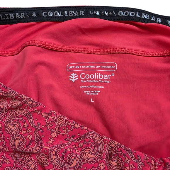 Coolibar Aqua Vesta Swim Skort – Pink Paisley, Size Large - Picture 6 of 7